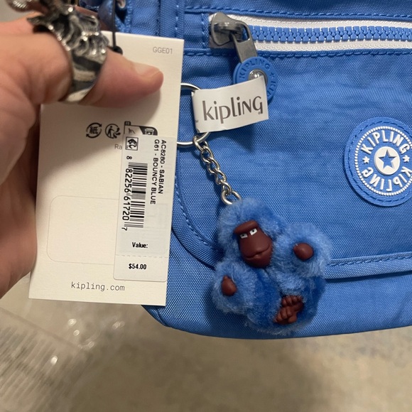 NWT Size Small Kipling Sabian Small Crossbody Bag In Bounce Blue 10” X 6” X 3.5” - Picture 9 of 13